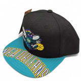 New Orleans Hornets Black/Teal Snapback - Mitchell & Ness - 