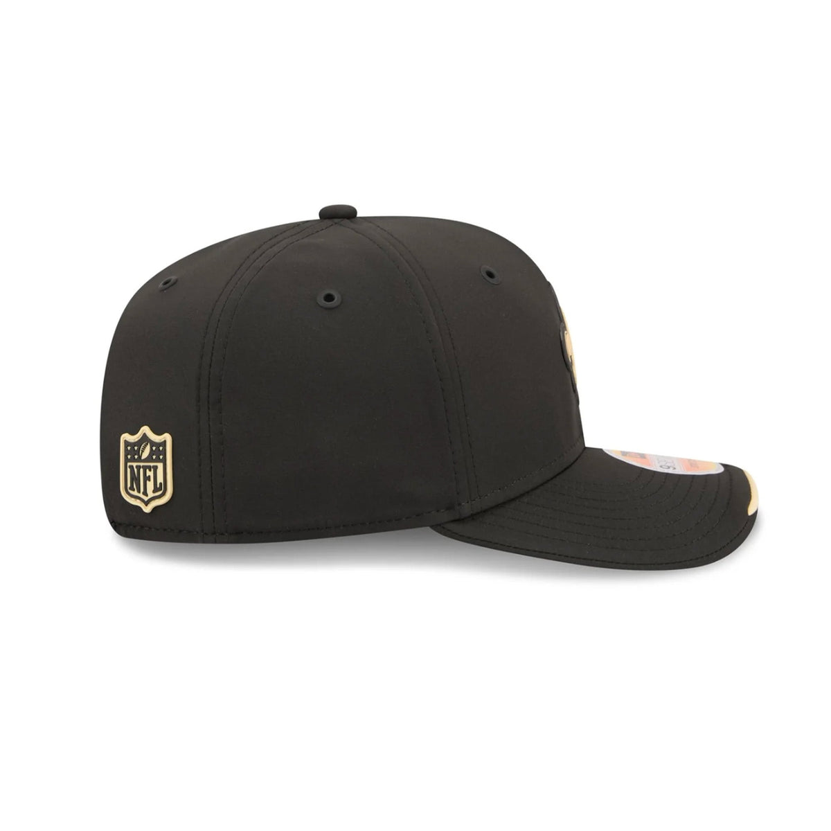 New Orleans Saints 2026 NFL Sideline Collection Black 9SEVENTY Stretch-Snap Hat - New Era - 23850512701