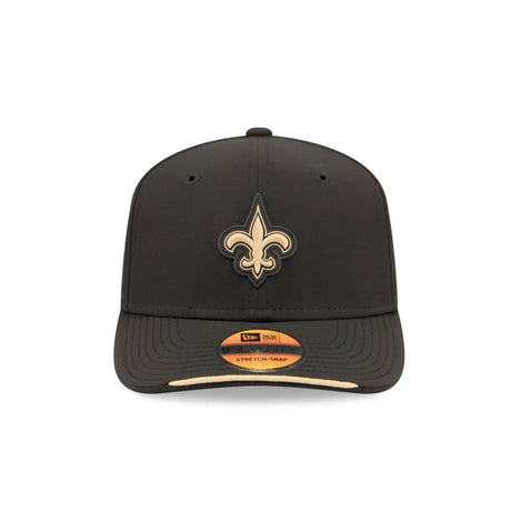 New Orleans Saints 2026 NFL Sideline Collection Black 9SEVENTY Stretch-Snap Hat - New Era - 23850512701