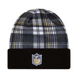 New Orleans Saints Black Plaid Statement Beanie Cuffed Knit Hat - New Era - 237012701