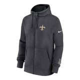 New Orleans Saints Nike Anthracite Primetime Club Full - Zip Hoodie - Nike - 