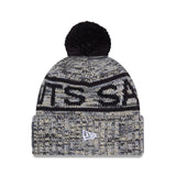 New Orleans Saints Script Pom Cuffed Knit Beanie - New Era - 