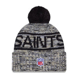 New Orleans Saints Script Pom Cuffed Knit Beanie - New Era - 238302127