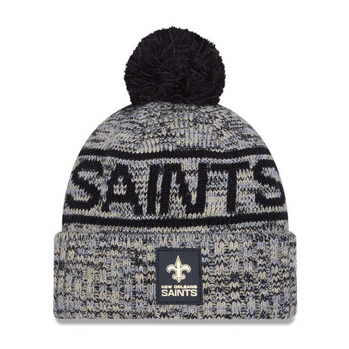 New Orleans Saints Script Pom Cuffed Knit Beanie - New Era - 238302127