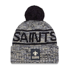 New Orleans Saints Script Pom Cuffed Knit Beanie - New Era - 238302127
