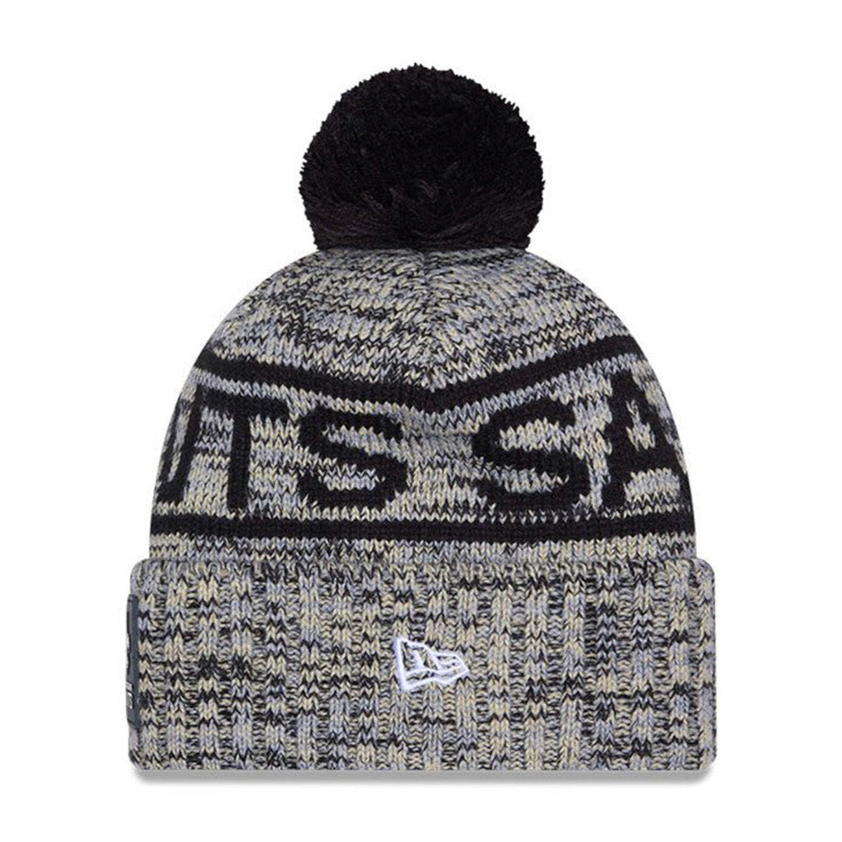 New Orleans Saints Script Pom Cuffed Knit Beanie - New Era - 238302127