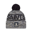 New Orleans Saints Script Pom Cuffed Knit Beanie - New Era - 