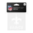 New Orleans Saints White 4x4 Perfect Cut Decal - Wincraft - 3215127