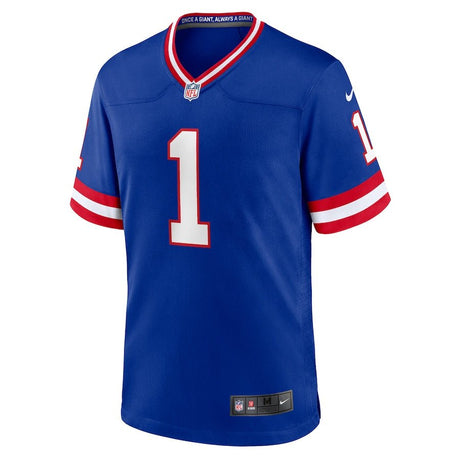 New York Giants Malik Nabers 1 Royal Nike Game Player Jersey - Nike - 