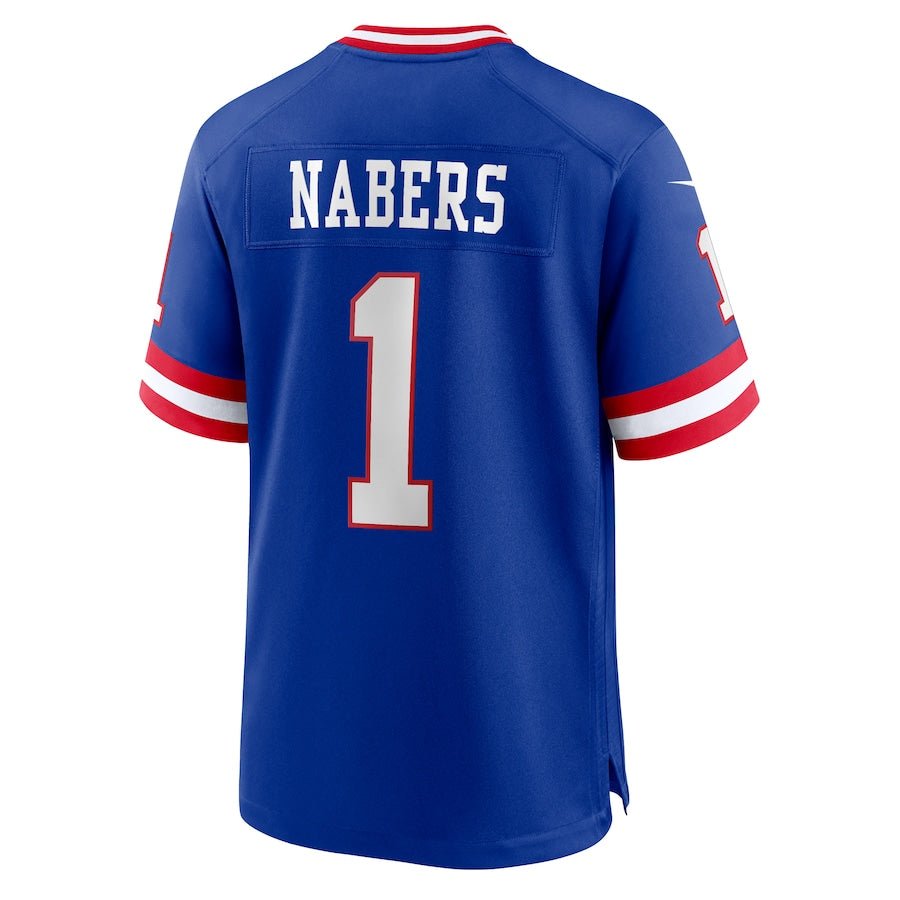 New York Giants Malik Nabers 1 Royal Nike Game Player Jersey - Nike - 