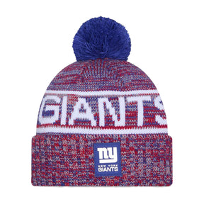 New York Giants Script Pom Cuffed Knit Beanie - New Era - 238302116