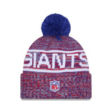New York Giants Script Pom Cuffed Knit Beanie - New Era - 