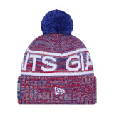 New York Giants Script Pom Cuffed Knit Beanie - New Era - 238302116