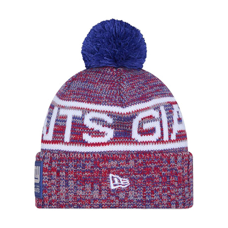 New York Giants Script Pom Cuffed Knit Beanie - New Era - 238302116