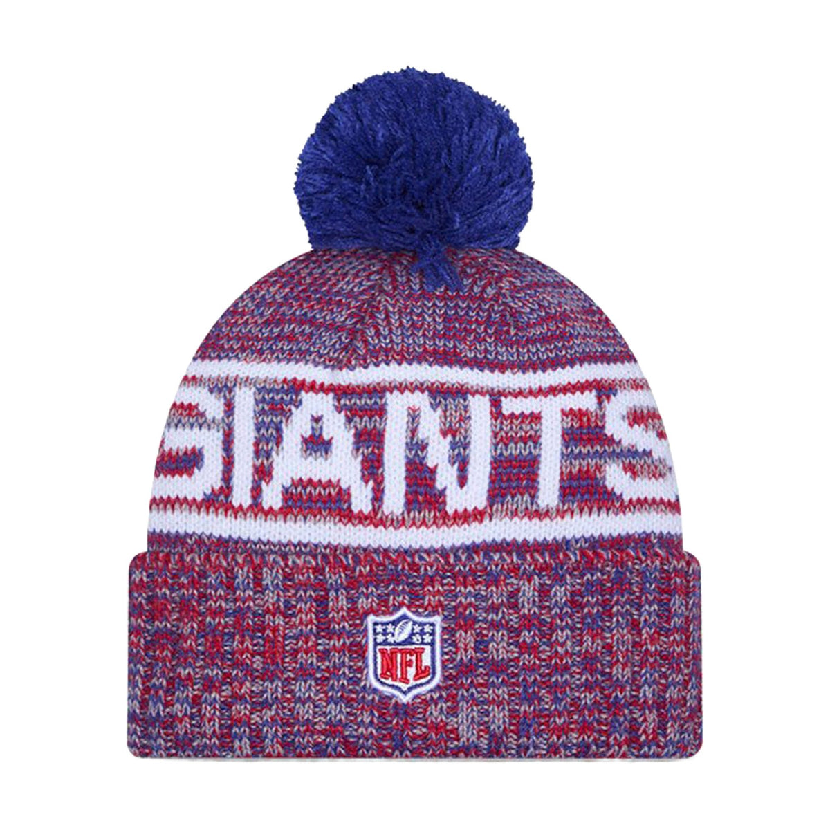 New York Giants Script Pom Cuffed Knit Beanie - New Era - 238302116