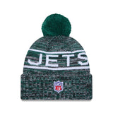 New York Jets Script Pom Cuffed Knit Beanie - New Era - 