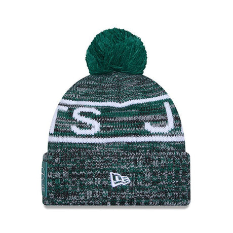 New York Jets Script Pom Cuffed Knit Beanie - New Era - 