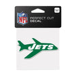 New York Jets Throwback Airplane Logo 4x4 Perfect Cut Decal - Wincraft - 3210118
