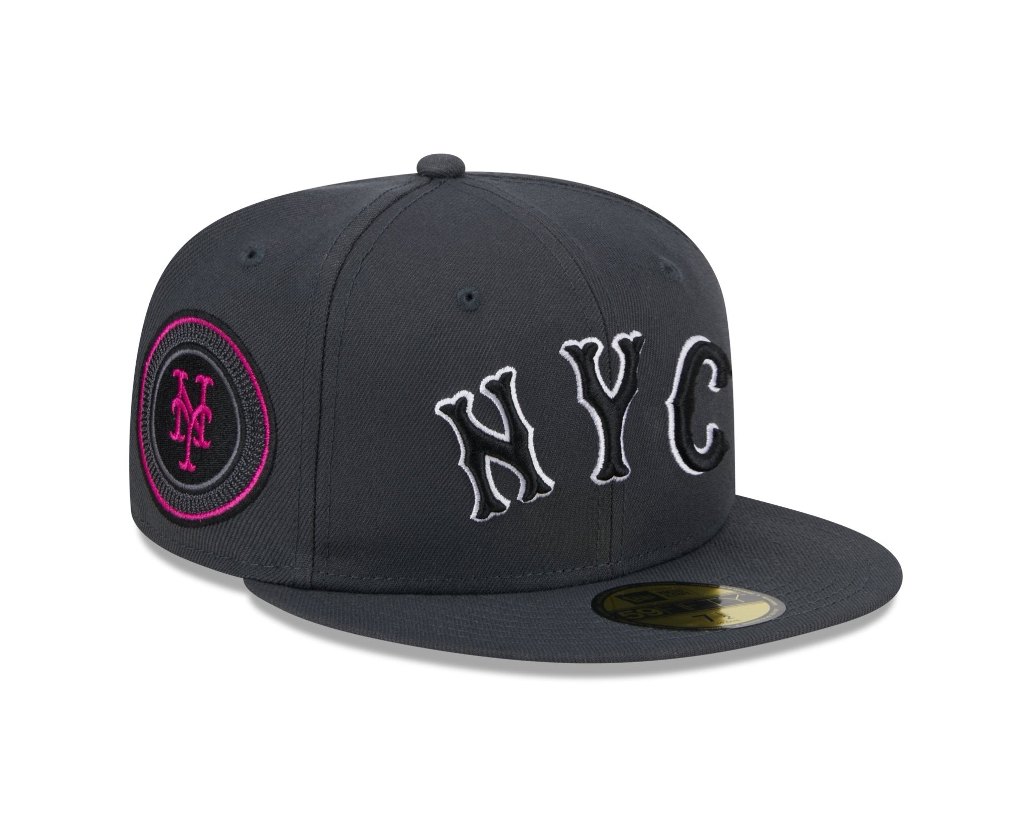 RHC × SURT × NEW ERA New York Mets Charcoal Pink NYC Patch 59FIFTY Fitted