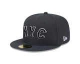 New York Mets Charcoal Pink NYC Patch 59FIFTY Fitted - New Era - 