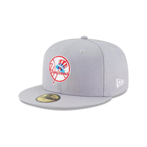 New York Yankees Cooperstown Vintage Logo Gray 59FIFTY Fitted Hat - New Era - 23020143012