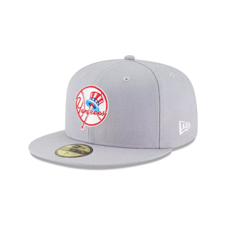 New York Yankees Cooperstown Vintage Logo Gray 59FIFTY Fitted Hat - New Era - 23020143012
