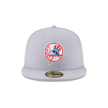New York Yankees Cooperstown Vintage Logo Gray 59FIFTY Fitted Hat - New Era - 23020143012