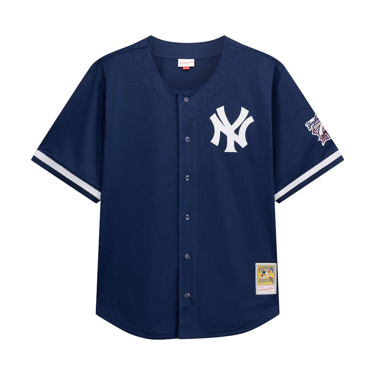 New York Yankees Derek Jeter Cooperstown Navy Mesh Batting Practice Button-Up Jersey - Mitchell & Ness - 2201430001