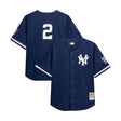 New York Yankees Derek Jeter Cooperstown Navy Mesh Batting Practice Button-Up Jersey - Mitchell & Ness - 2201430001