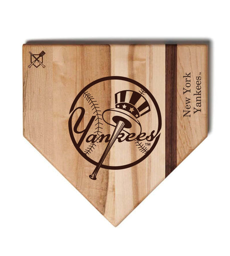 New York Yankees Home Plate Cutting Boards | Multiple Sizes | Multiple Designs - Baseball BBQ - 