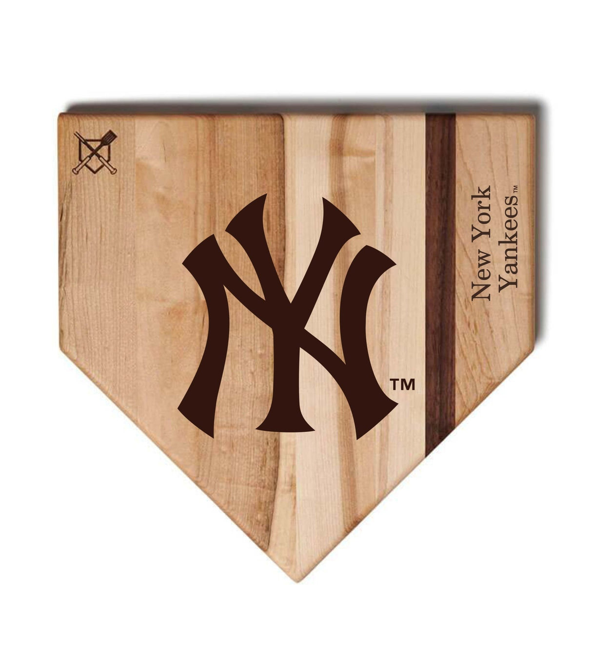 New York Yankees Home Plate Cutting Boards | Multiple Sizes | Multiple Designs - Baseball BBQ - 