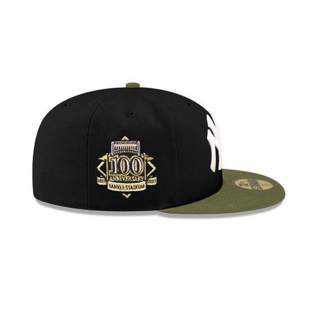 New York Yankees Inverse "Field Issue" Black & Olive 59FIFTY Fitted Hat - New Era - 