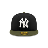 New York Yankees Inverse "Field Issue" Black & Olive 59FIFTY Fitted Hat - New Era - 