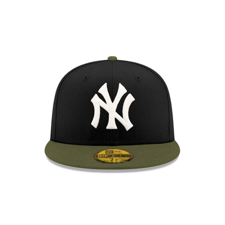 New York Yankees Inverse "Field Issue" Black & Olive 59FIFTY Fitted Hat - New Era - 