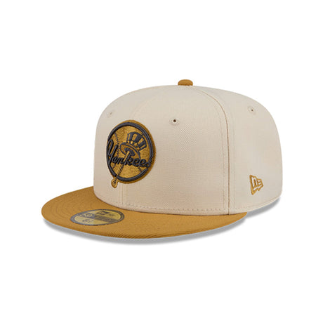 New York Yankees Two - Tone Cream & Gold 59FIFTY Fitted Hat - New Era - 23011043013