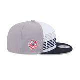 New York Yankees White/Navy/Gray Throwback 9FIFTY Snapback Hat - New Era - 