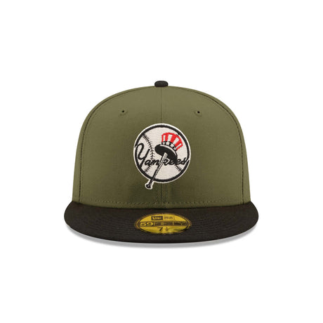New York Yankees Yankee Stadium Patch Olive & Black "Field Issue" 59FIFTY Fitted Hat - New Era - 