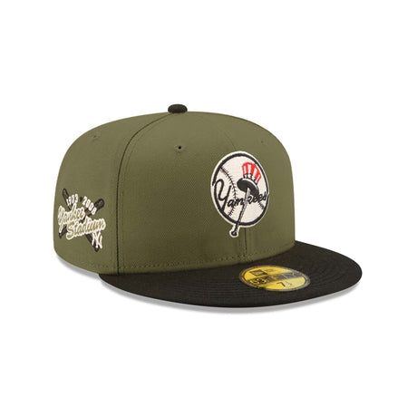 New York Yankees Yankee Stadium Patch Olive & Black "Field Issue" 59FIFTY Fitted Hat - New Era - 