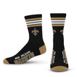 NFL 4 - Stripe "Deuce" Performance Crew Socks - CHOOSE YOUR TEAM - For Bare Feet - 