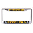 Front view of an NFL license plate frame showcasing Tampa Bay Buccaneers branding with a white background