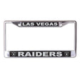 Front view of NFL license plate frame showcasing Los Angeles Rams logos and team colors with a white background