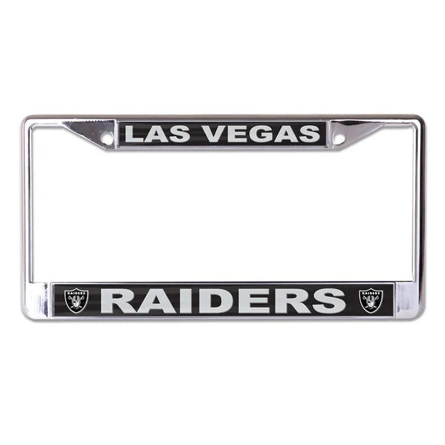 Front view of NFL license plate frame showcasing Los Angeles Rams logos and team colors with a white background