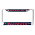 Front view of an NFL license plate frame showcasing New York Giants branding with a white background