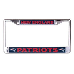 Front view of an NFL license plate frame showcasing New York Giants branding with a white background