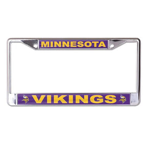 Front view of an NFL license plate frame showcasing New Orleans Saints lettering and fleur-de-lis details with a white background