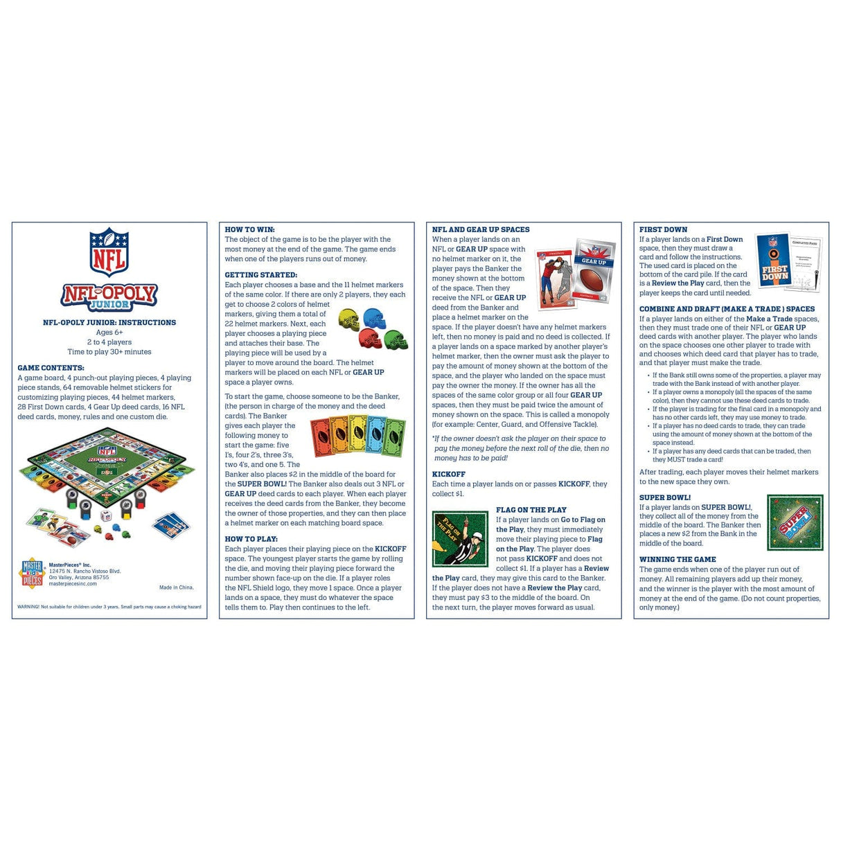 NFL Opoly Junior - MasterPieces Puzzle Company INC - 705988011900