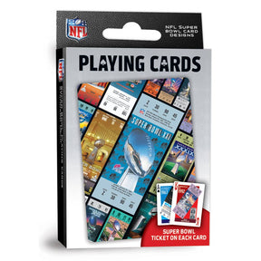 NFL Super Bowl Ticket Playing Cards - 54 Card Deck - MasterPieces Puzzle Company INC - 705988917851