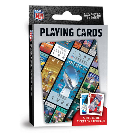 NFL Super Bowl Ticket Playing Cards - 54 Card Deck - MasterPieces Puzzle Company INC - 705988917851