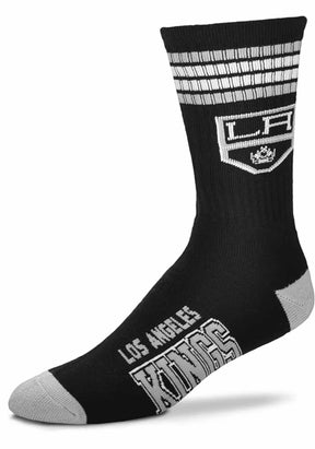 NHL 4 - Stripe "Deuce" Performance Crew Socks - CHOOSE YOUR TEAM - For Bare Feet - 