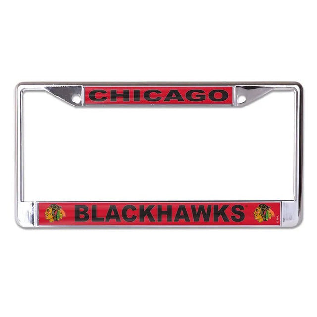 Front view of an NHL license plate frame showcasing Boston Bruins branding with a white background